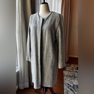 Gray Cotton Boucle Coat